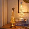 Artificial Spiral tree Christmas Lights Tree Fairy Lamp Tree Metal Spiral Star Lighting Holiday For Home Living Room Decorations Night Lamp 1