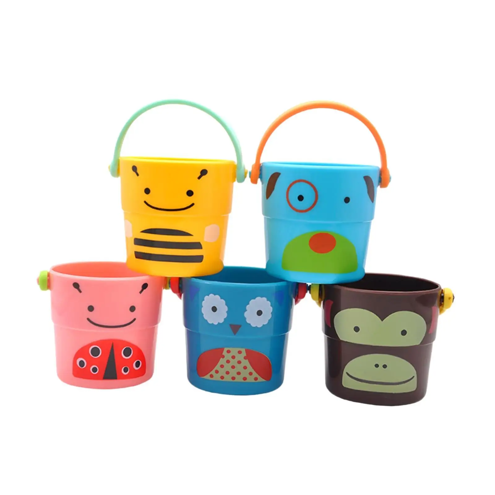 5 Pieces Baby Bath Shower Bucket Water Toys Kids Bathtub Toy for Girls Boys