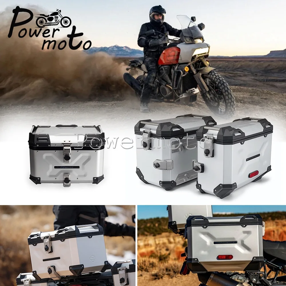 

Motorcycle Side Top Cases Rear Luggage Tail Box W/Mounting Plate System Bracket For Harley Pan America 1250 RA1250S RA1250 21-24