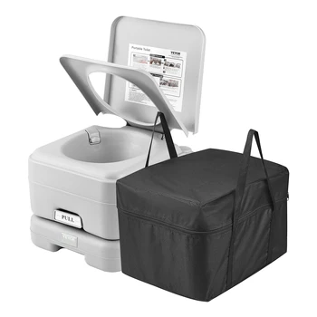SucceBuy Portable Camping Toilet with Flush – Leak-Proof Push-Button Porta Potty, Odorless Outdoor Commode for Camping & Travel 1