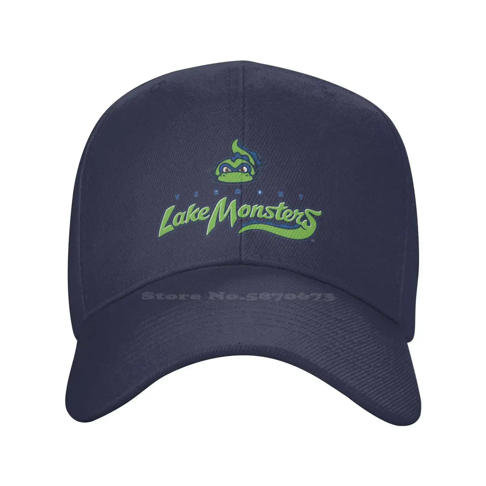 

Vermont Lake Monsters Logo Print Graphic Casual Denim cap Knitted hat Baseball cap