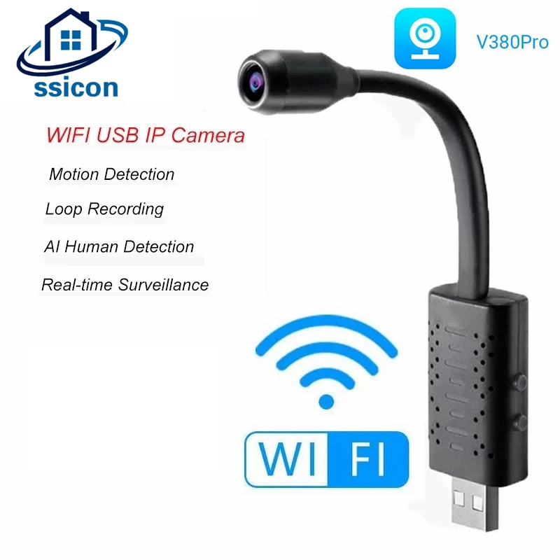 

MINI USB WIFI Camera V380 Pro Smart Home CCTV Indoor Wireless Security Camera 720P