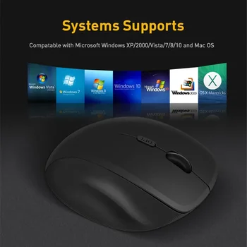 Wireless Mouse Ergonomic Computer Mouse PC Optical Mause with USB Receiver 6 buttons 2.4Ghz Wireless Mice 1600 DPI For Laptop 6