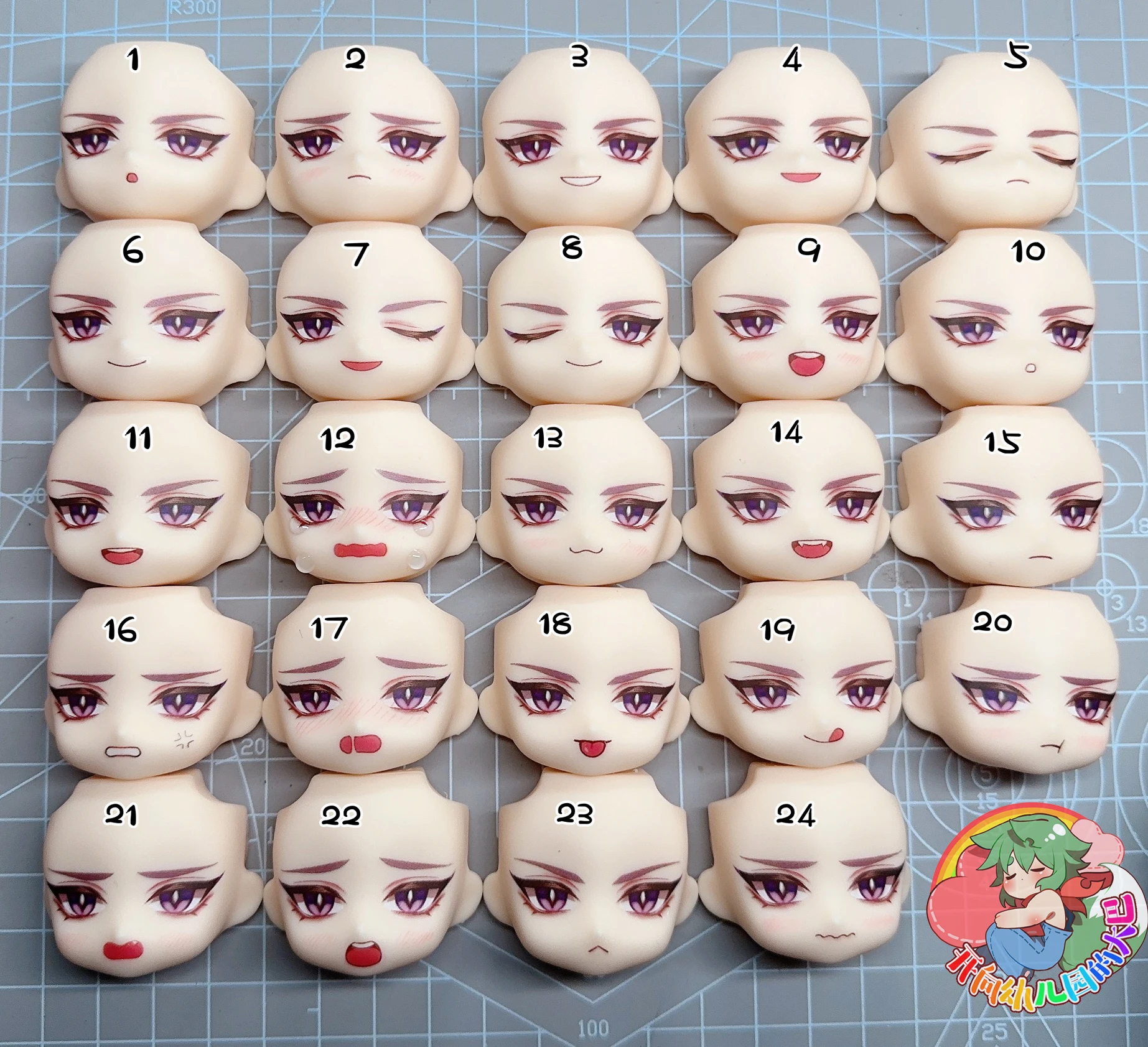 

Anime Genshin Impact Neuvillette Handmade OB11 Water Paste Face Alternate Face Expression Cosplay