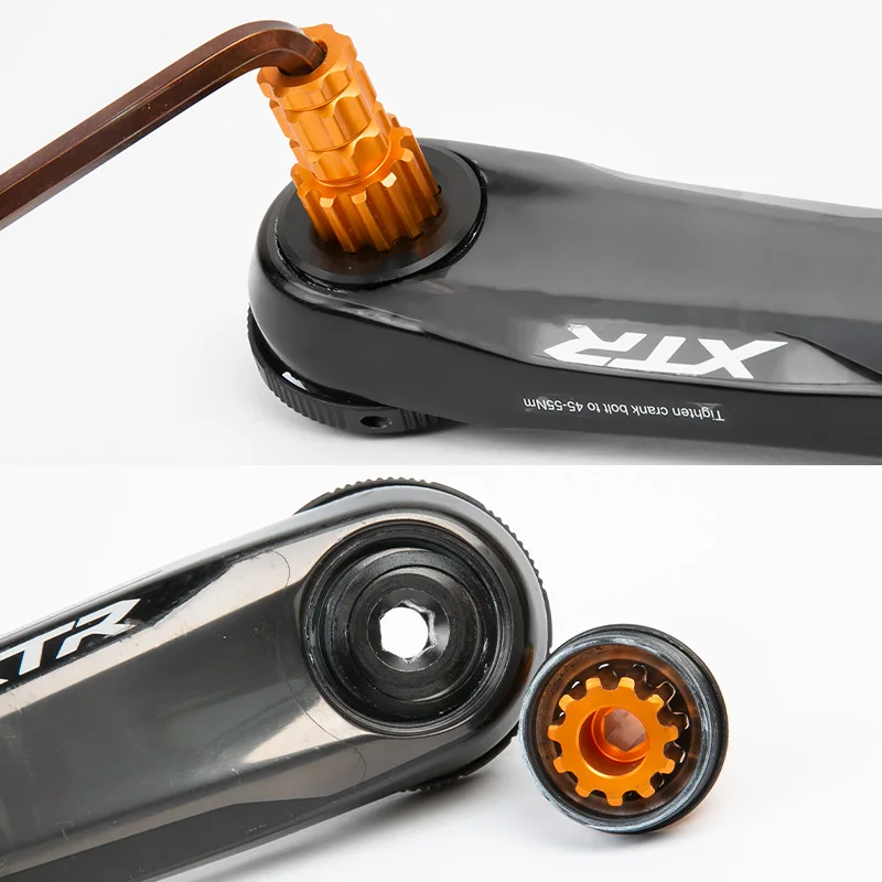 Bike Crank Remove Install Tool For Shimano XTR M9100 Bicycle Crank Arm Cover Screw Wrench Cycling Crankset Installation Tools