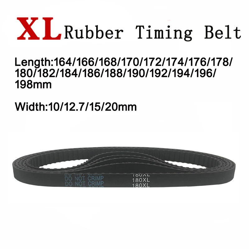 

5pieces XL Timing Belt Trapezoidal Tooth C=164/166/168/170/188/196/198mm Rubber Synchronous Drive Belts Width=10/12.7/15/20mm