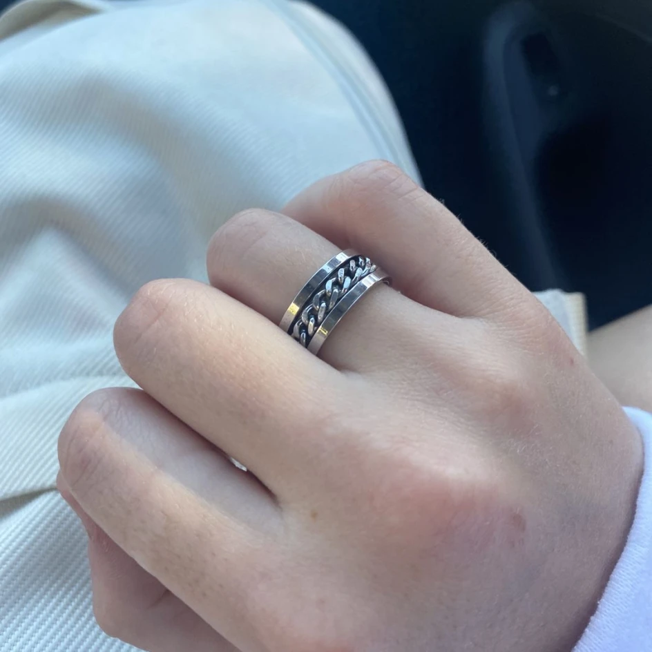 Anello per ansia antistress in acciaio inossidabile da 4 pezzi