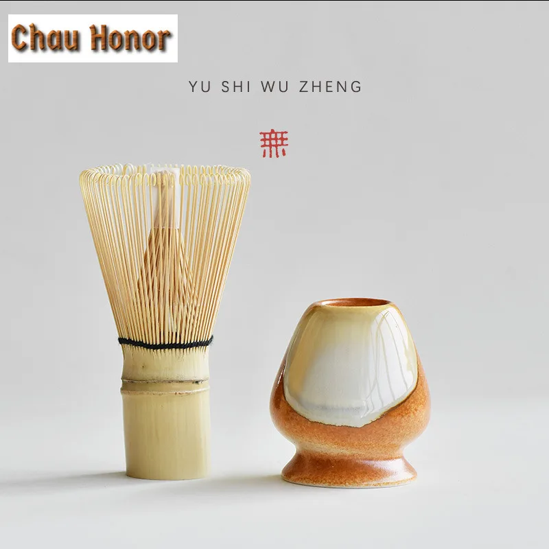 Japanese Soda Burn Coarse Pottery Tea Set Complete Set Japanese Matcha Set Kit Matcha Bowl Tea Ordering Tools Kitchen Gadgets