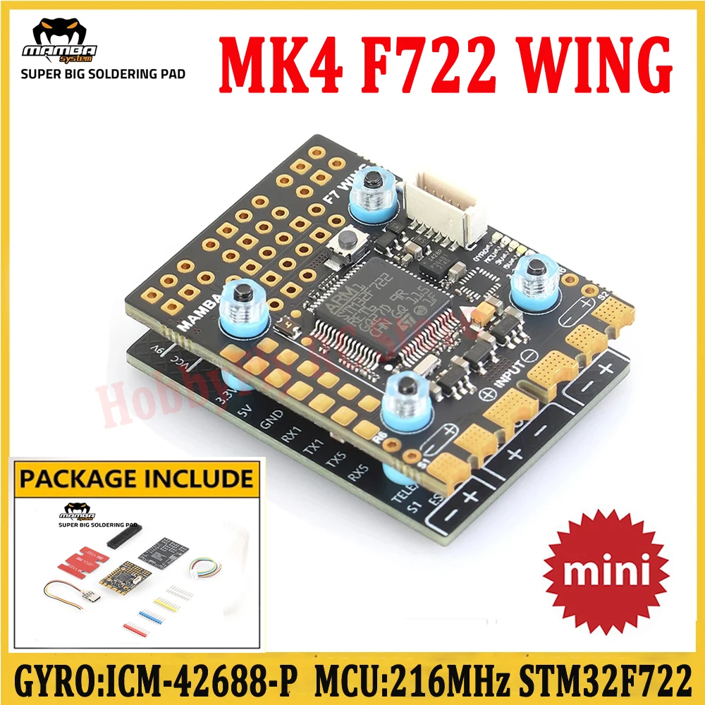 DIATONE MAMBA MK4 F722 MINI WING INAV Flight Controller 3-6S LIPO 20X20mm for DJI Air Unit 600mm Airplane Fixed-Wing DIY Parts