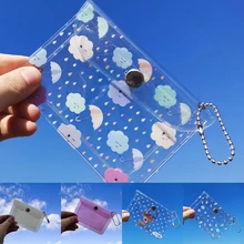 

Fashion Transparent Waterproof PVC Women Girls Card Case Business Card Holder Men Credit Card Bag ID Card Mini Wallet Money Bag