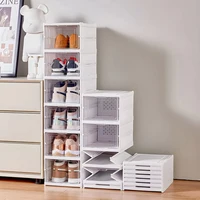 Stackable Shoes Cabinet Stackable Transparent Dustproof Shoe Cabinet Multi-functional Large Capacity Storage Organization Box 1