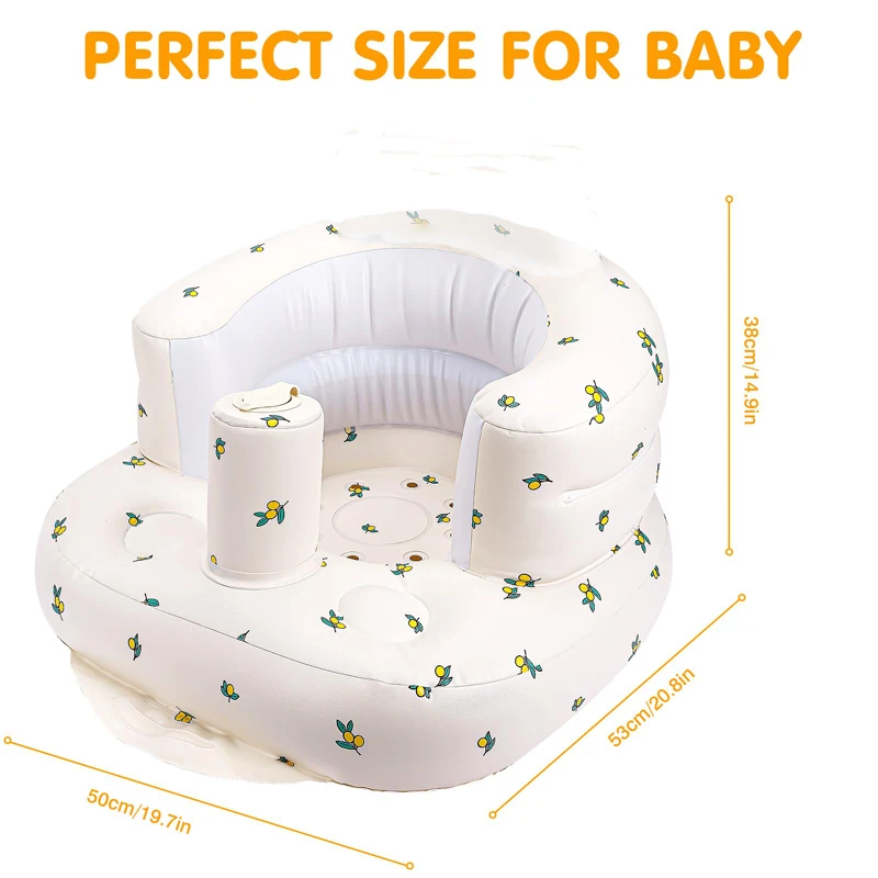 Children Inflatable Sofa,Blow Up with Built in Air Pump,Inflatable Baby Sofa for Babies 3 Months & Up,Baby Seats for Infants 4