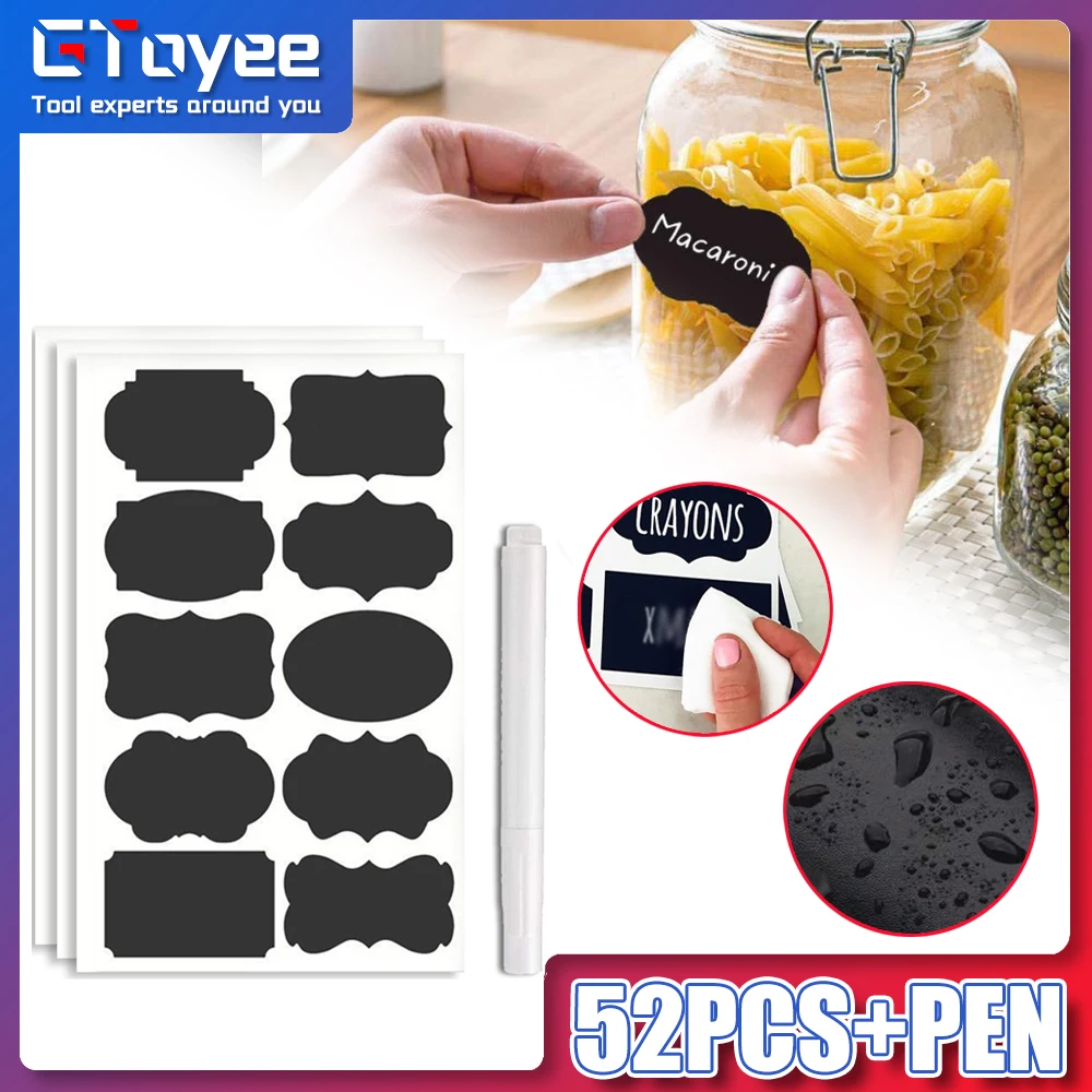 Kitchen Label Stickers Jar White Blackboard Sticker Craft Kitchen Jar