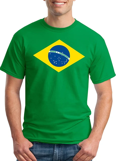 Brazil National Flag T Shirt Brasil Brazilian Green T-Shirt Men Short  Casual Four Seasons O-Neck Shirts