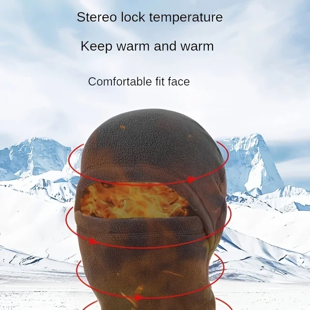 Outdoor Function Wind Mountaineering Skiing Cold  Pullover Cap Windproof Full Face Mask Neck Protection Integrated Sport  Face 2