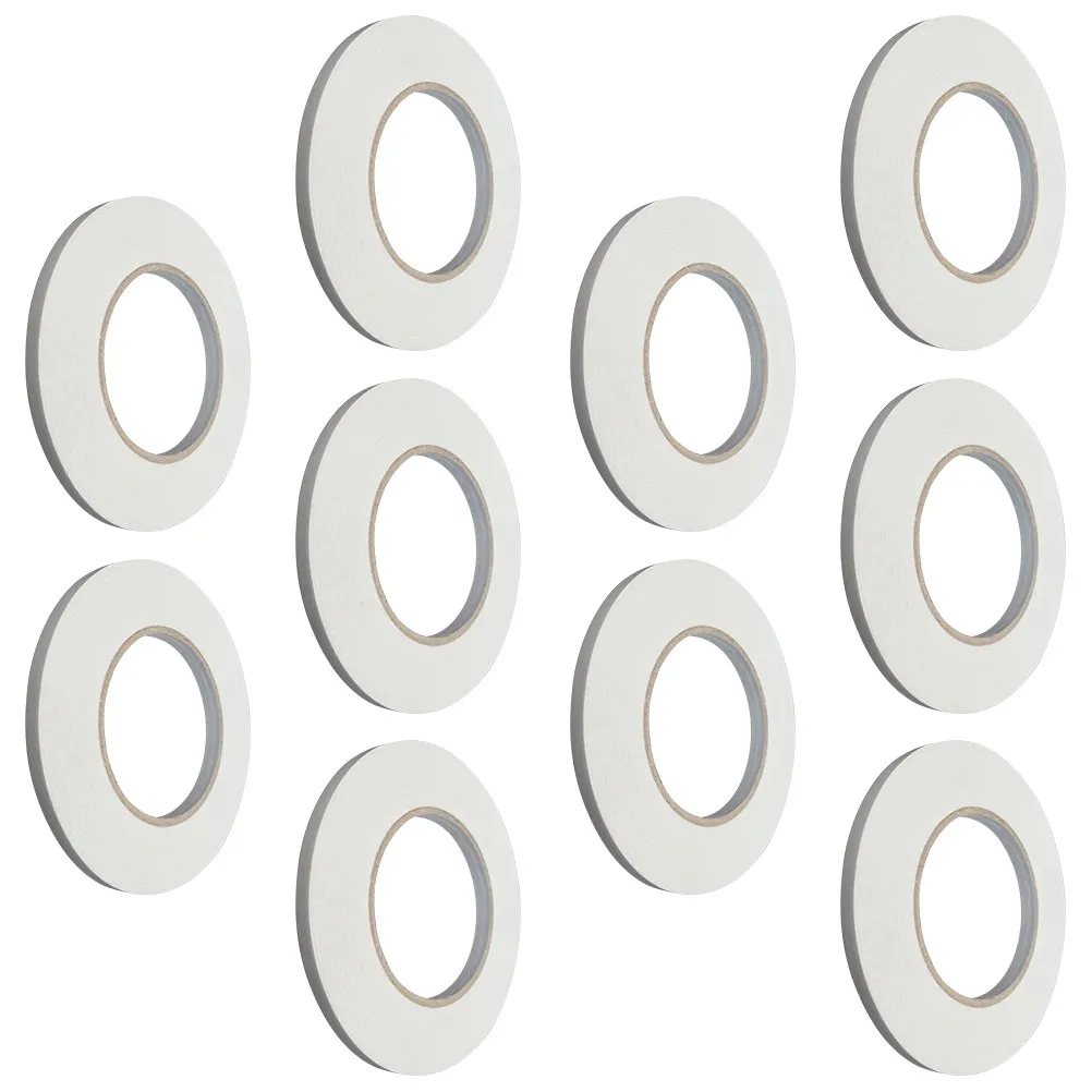 10Pcs 0.5x800cm 초강력 양면 접착 테이프 쉽게 껍질을 벗길 수 있는 재사용 가능한 공예 사무실 학교 문구 스크랩북 사진