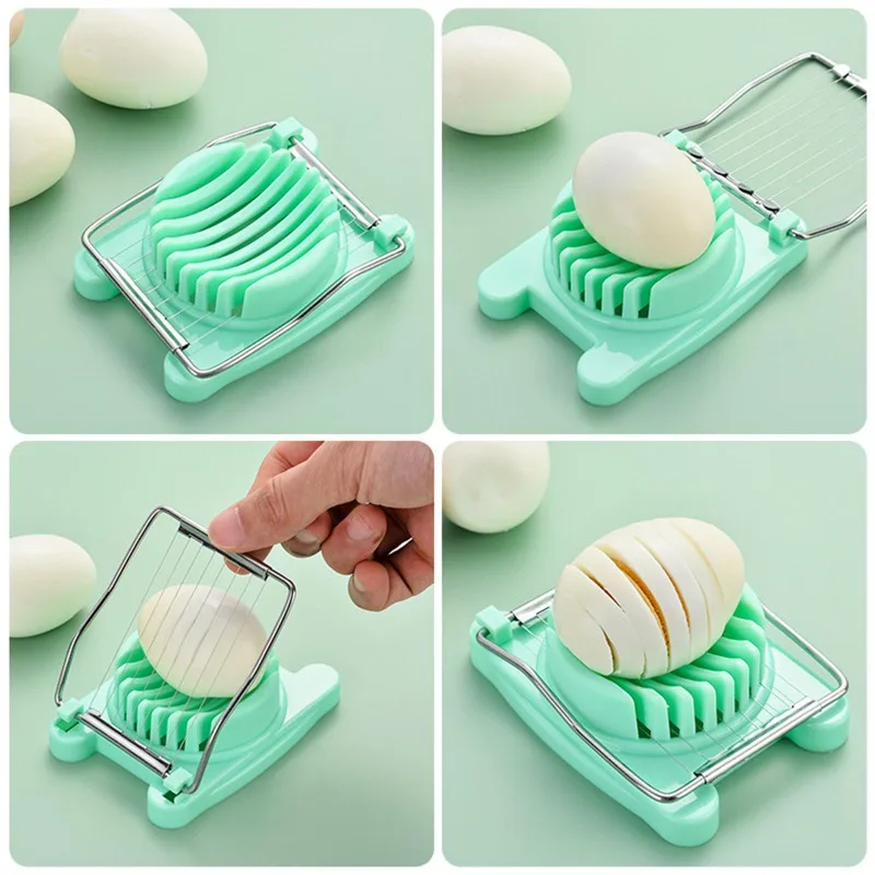 Egg Cutter Manual Egg Slicer Food Processor Attachment Tools Shredder Tubeless Steel Cooking Accessories Kitchen Cooking Devices
