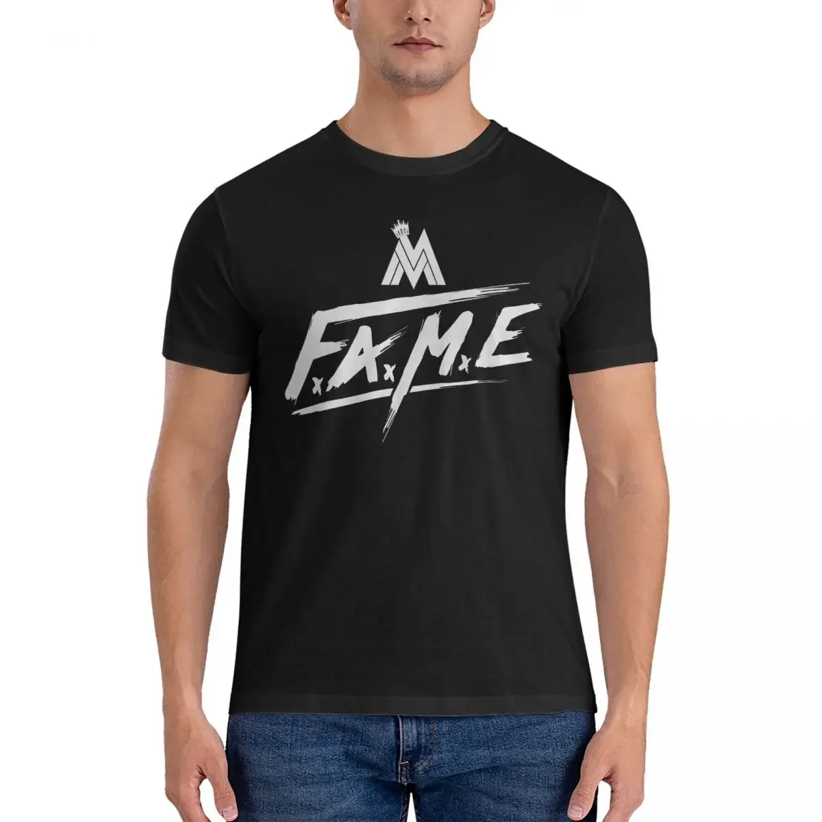 

Men's T-Shirt Fame Leisure Pure Cotton Tees Short Sleeve M-Maluma T Shirts Round Neck Clothes Gift Idea