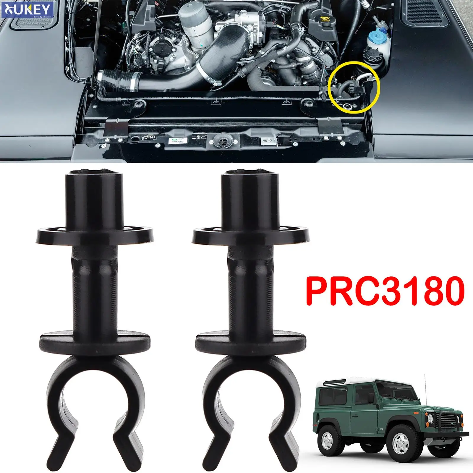 2 Pz Per Land Rover Defender 90 110 130 Td5 Discovery 1 Range Rover Classic Prc3180 Cofano Cofano Supporto Stay Prop Clip Fermo