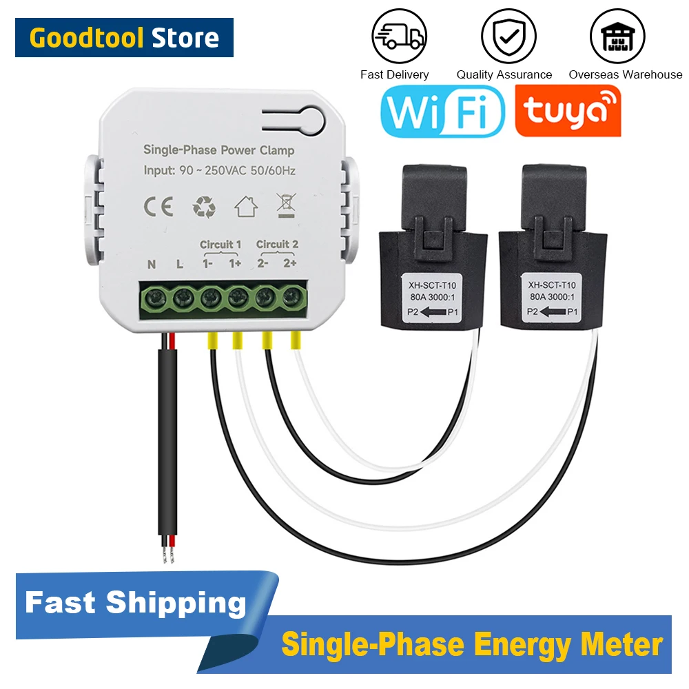 Compteur D'énergie WiFi 3 Phases 80A – Moniteur De Consommation électrique Intelligent PC 321