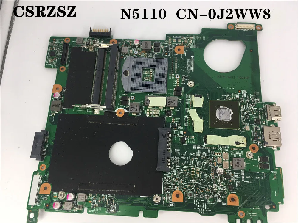 

CN-0J2WW8 0J2WW8 J2WW8 Mainboard For Dell inspiron N5110 Laptop motherboard DDR3 100% Fully tested Good