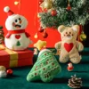 Christmas Cute Dog Plush Toys Interactive Squeaky Dog Chewing Toys for Entertainment and Teeth Cleaning Pet Supplies for Dog Cat 2