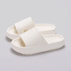 Eva Thick Platform Cloud Slippers - Women’s Soft Sole Pillow Slides for Summer (White)