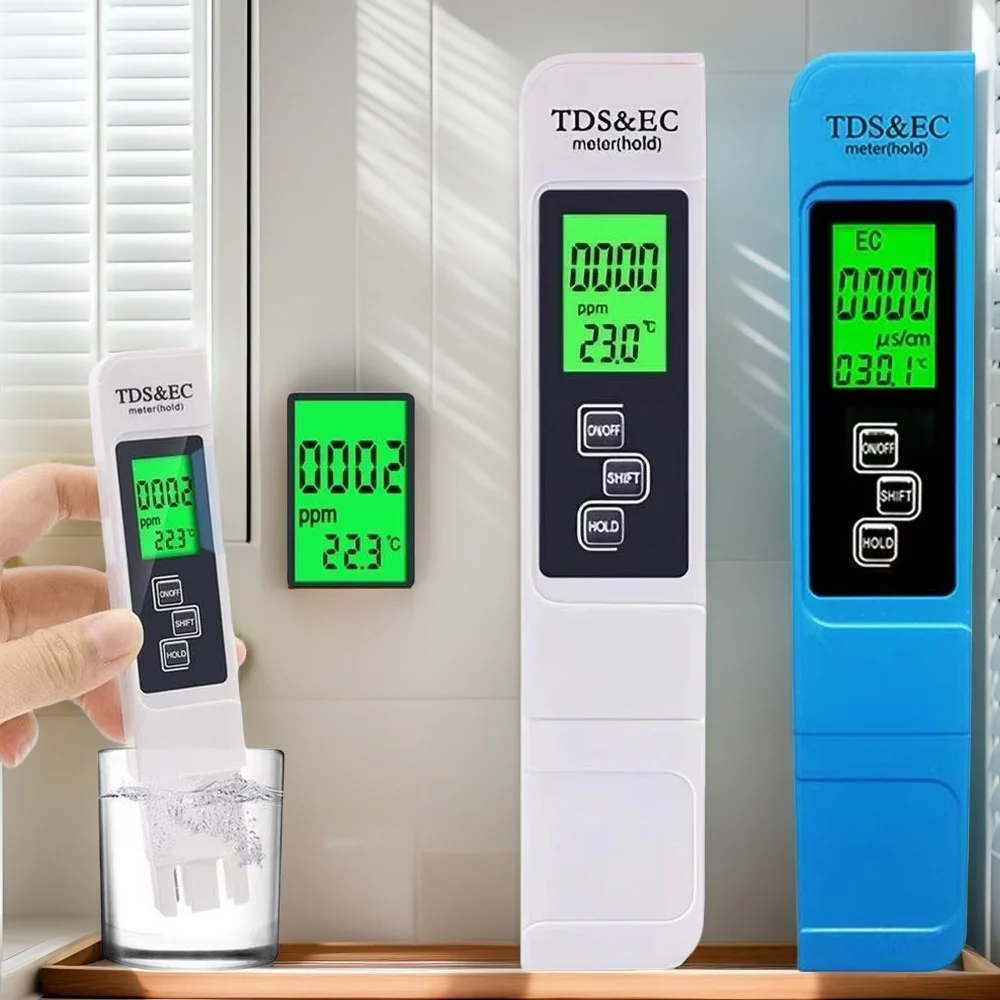 JJYY Professional Water Testing Pen TDS EC Temperature Meter with Digital LCD Display Perfect for Water Purity Quality Testing