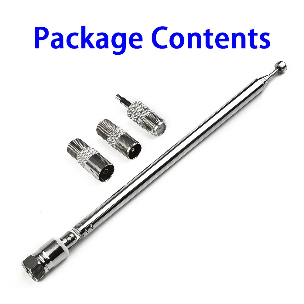 75mm Telescopic DAB FM Radio Aerial Adapter HiFi AV Receiver Mini System Aerial Antenna Length F-male Connector Radio Accessorie radio aerial