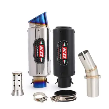 Mid Pipe Exhaust System 51MM Muffler Silencer Connect Tube With DB Killer For Kawasaki ER6F EX650 2006-2011 ER6N ER650 2005-2011