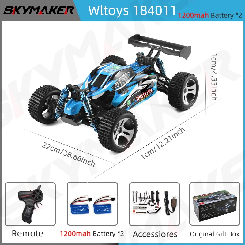 Wltoys 184011 RC سيارة 1/18 4WD 2.4G راديو التحكم...