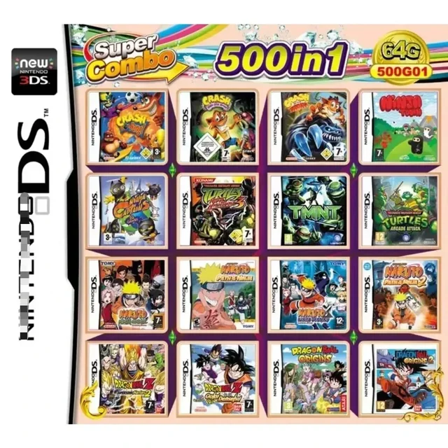 NDS Game Card Collection Video Game Handheld Console Combination Card DS NDS 3DS 3DS NDSL Game Cartridge Card Toy 4