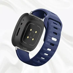 Silicone Sport Bands for Smart Watch - Soft Replacement Bracelet Accessories (Dark blue)