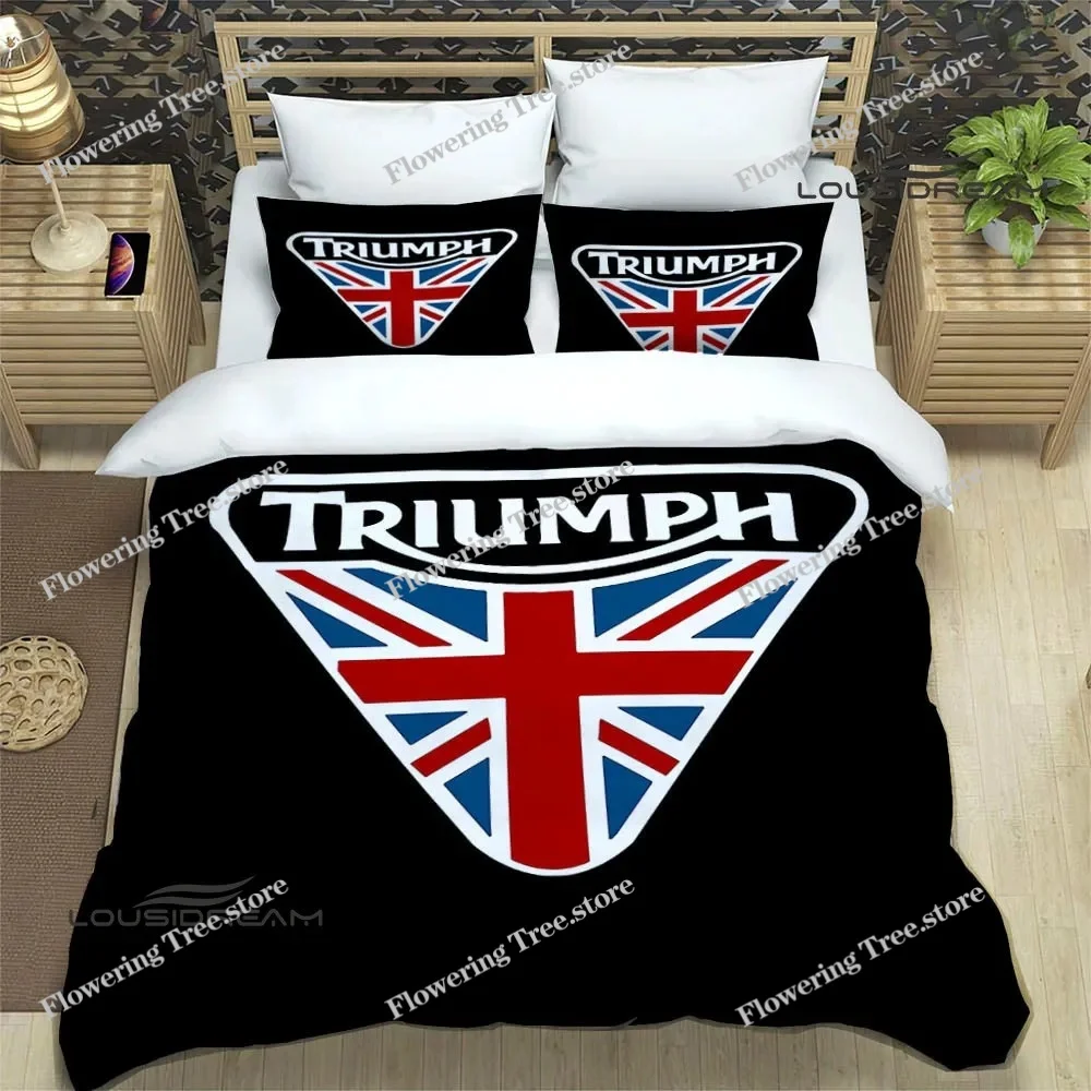 3D T-Triumphs Motorcycle Bedding Sets Exquisite Bed Supplies Set Duvet Cover Bed Comforter Set Bedding Set Luxury Birthday Gift 5