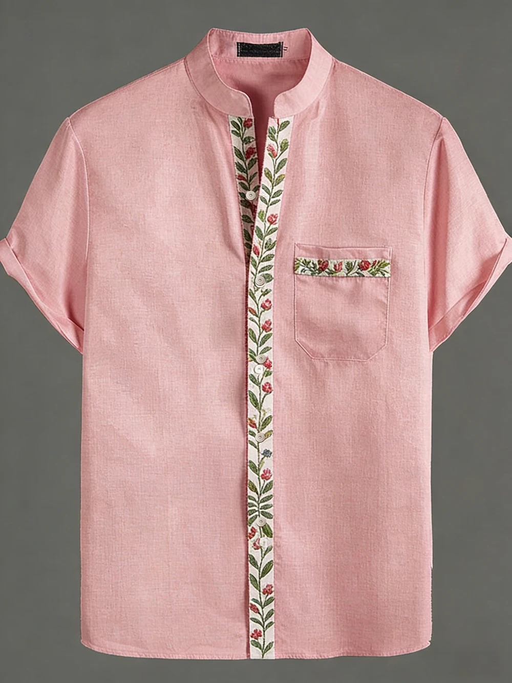 الرجال الرجعية العرقية الطبيعية متعدد الألوان ثلاثية الأبعاد الكتان المطبوع قميص غير رسمي هاواي النشاط في الهواء الطلق ملابس قصيرة الأكمام رجالي بالنسبة لك