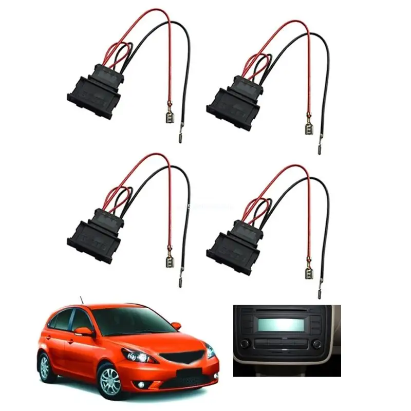 4Pcs Car Speaker Harness Wire Adapter for PASSAT, audio cable,car wire cable adapter,audio speaker cable,car stereo accessories,audio speaker wiring kit,car amplifier wiring kit