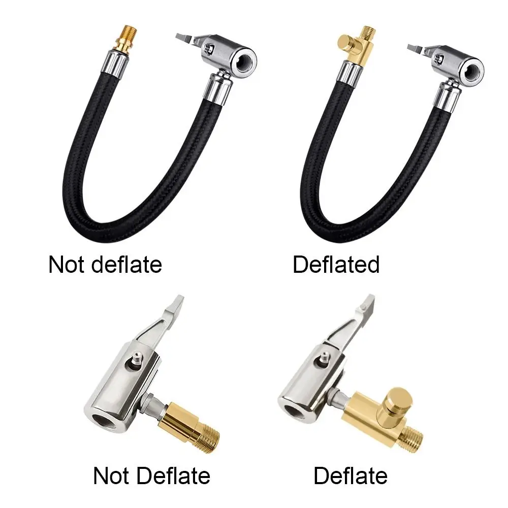 Locking Tire Repair Tools Adapter Car Tire Inflator Hose Air Pump Extension Tube Adapter