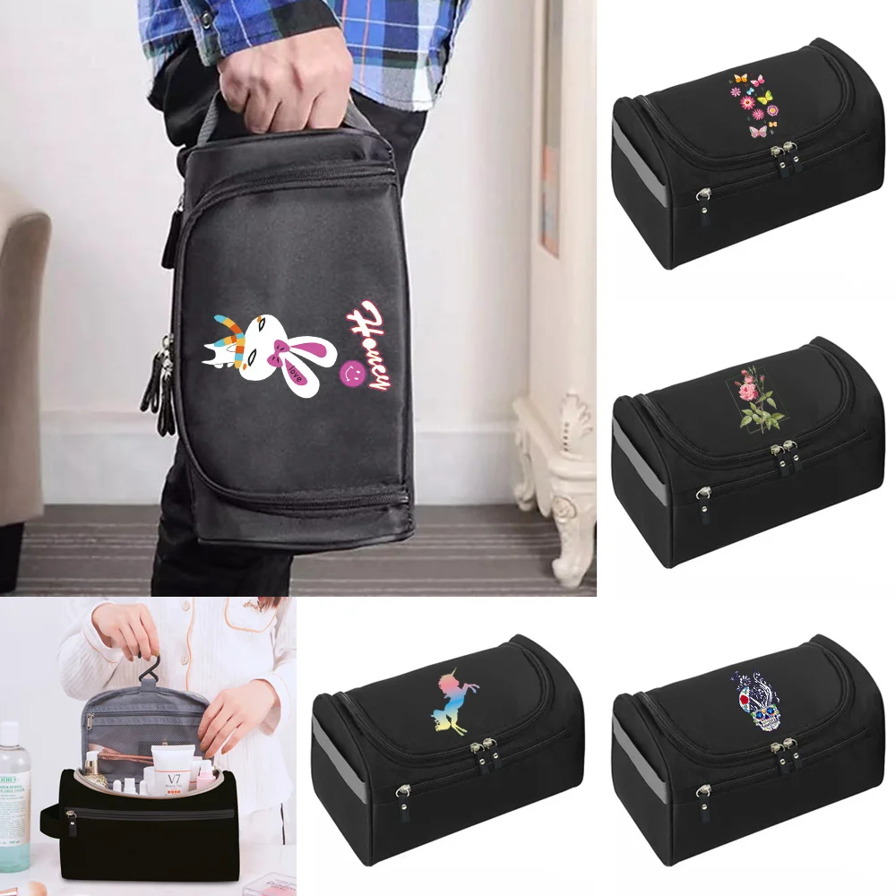 New Zipper Waterproof Cosmetic Bag Beauty Case Color Series Print Make Up Organizer Toiletry Bag Kits Storage Travel Wash Pouch