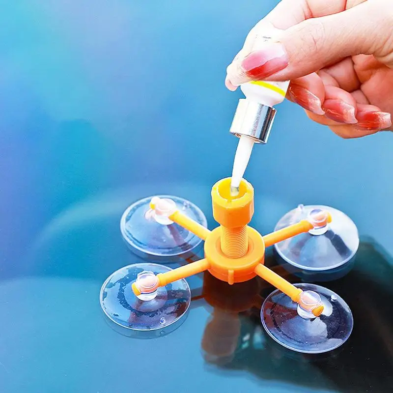 Car Windshield Cracked Repair Kit Auto Glass Repair Kit Windshield DIY Repair Tools Glass Impact Scratch Resin Repair Agent 5