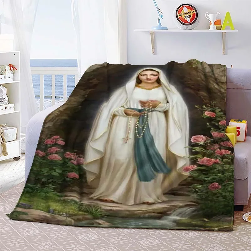 

Дева Мария, религия, одеяло с Христом, легкое постельное белье, мягкое фланелевое одеяло с червями для кровати, гостиной, дивана, дивана для взрослых