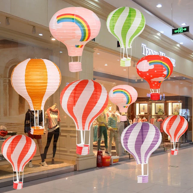 1pc, 4D Hot Air Balloon Modeling Children's Birthday Party Decoration  Aluminum Foil Ballon Activities Festival Wedding Decor Supplies