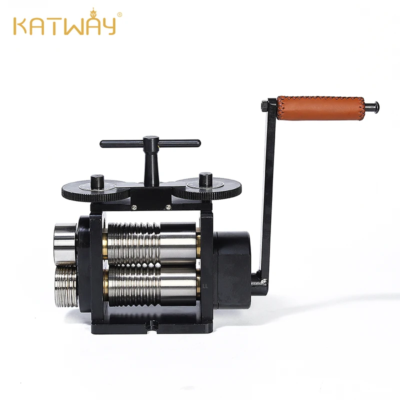 KATWAY 수동 플랫 및 와이어 조합 롤링 밀, 디자이너 전문 LL-RM02G 쥬얼리 프레스, 타블렛 도구, 130mm