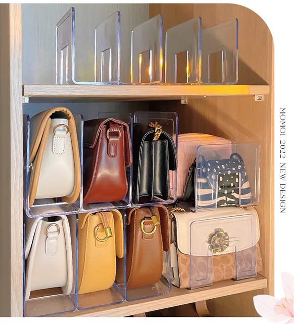 Handbag Storage Box Divider Shelf Bag Storage Rack Handbag Storage