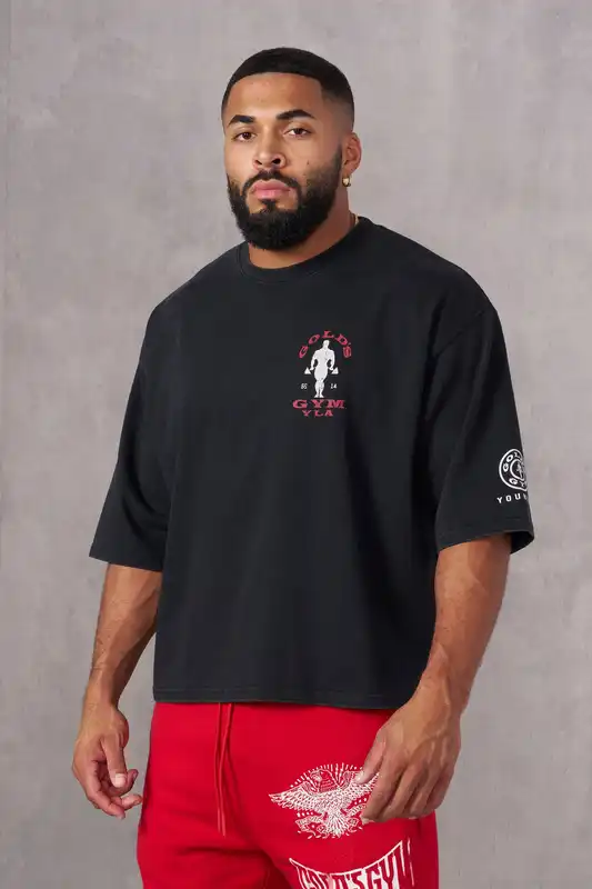 Summer new men's cotton T-shirt jogger sports fitness