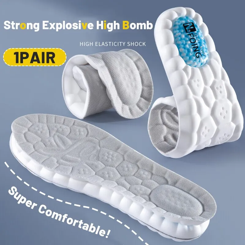  1 Pair Premium Sports Insoles for Shoes Soft Breathable Shock-Absorbing Cushioning for Optimal Men Women Foot Care Pads 