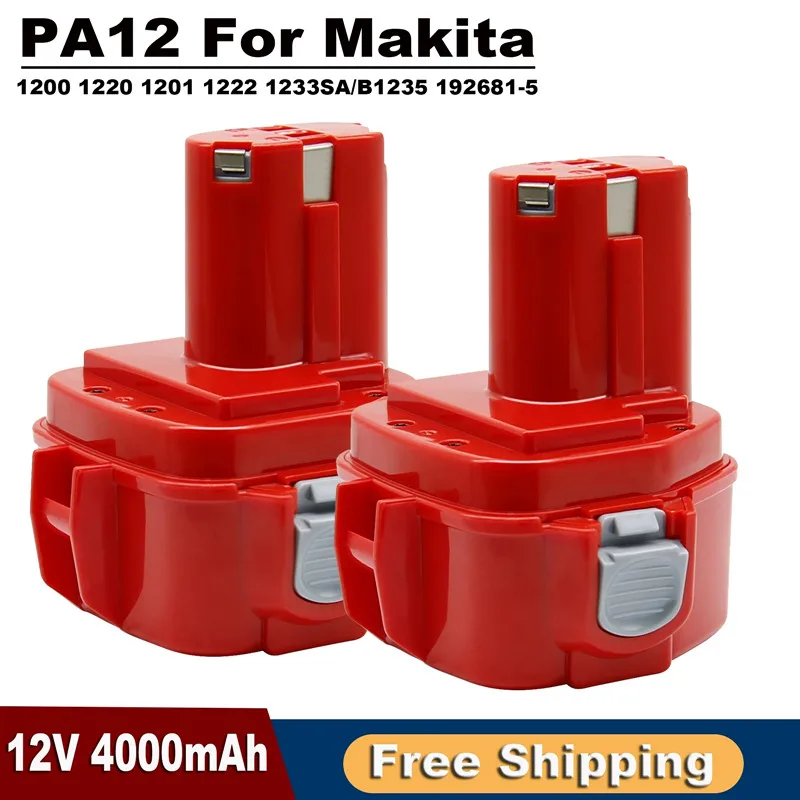 

12 В Аккумулятор для Makita PA12 Ni-MH аккумулятор для Makita 1200 1220 1201 1233SA/B1235 1222-5 192681 мАч Аккумуляторы для электроинструментов