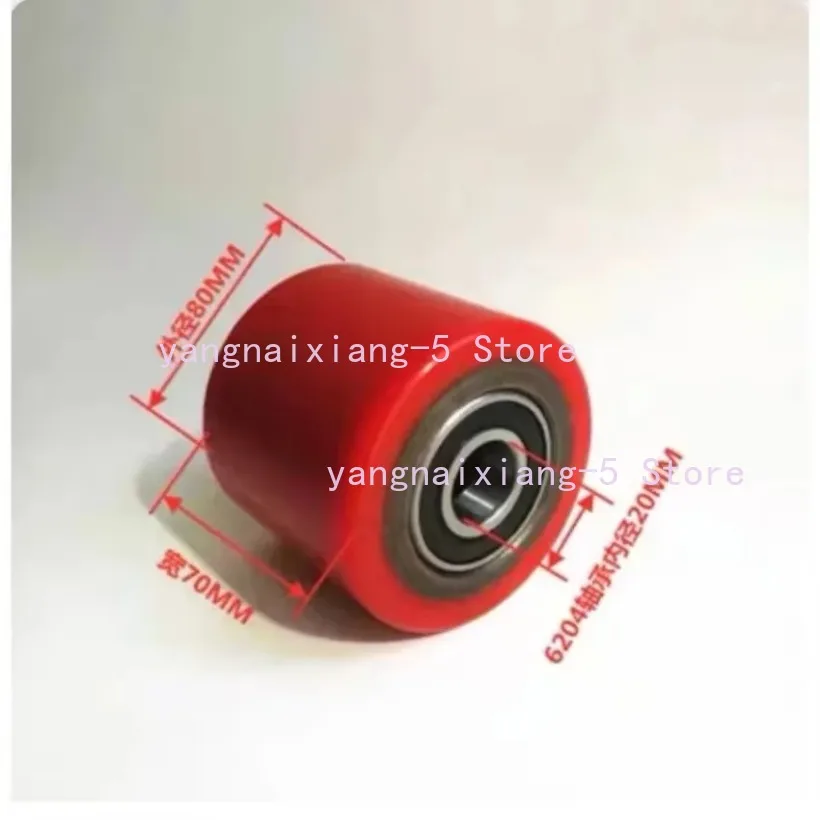 Hydraulic Pallet Truck Wheels Hand Pallet Truck Wheel 70*80*47*20mm PU with Bearings 6204