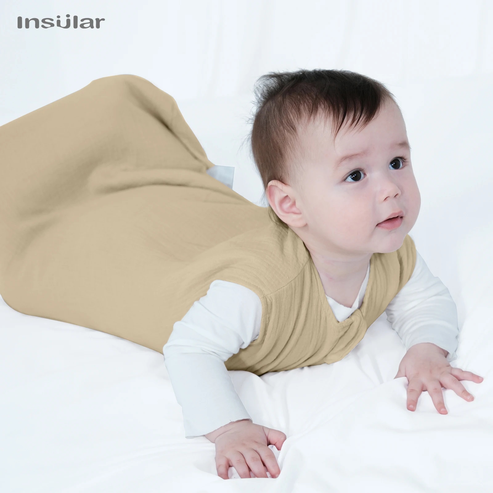 Baby Sleeping Blanket Newborn Swaddle Sleeveless Sleep Sack Summer Thin Premium Muslin Cotton Soft 2-Ways Zipper Easy Diaper Cha 4