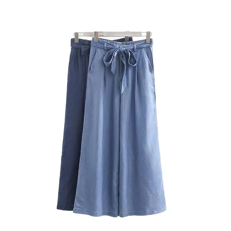 

Korean Style 2024 Summer Thin Waist Loose Jeans Women big size Wide Leg Denim Pants Female With Sashes Boyfriend Jean 5XL 6XL