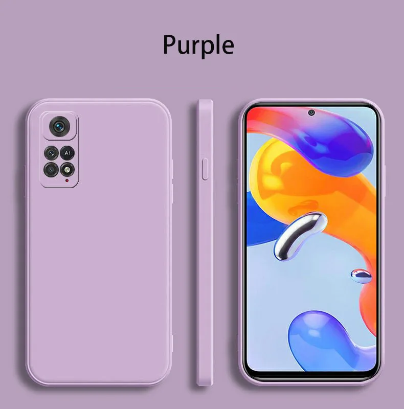 Quadratische Flüssigsilikon-Handyhülle für Xiaomi Redmi Note 11 11s Note 11 Pro Plus 4G 5G Kameraschutzhülle – Detail 2